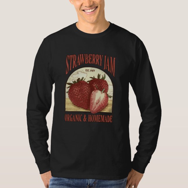 T-shirt Strawberry Jam Organic and Homemade (Devant)