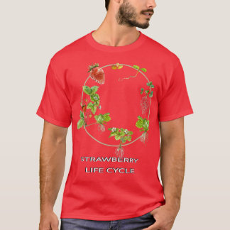 T-shirt Strawberry Life Cycle Gardening Fruit Plant 7 Grow