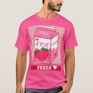 T-shirt Strawberry Milk 90s Japanese Kawaii Strawberry Mil