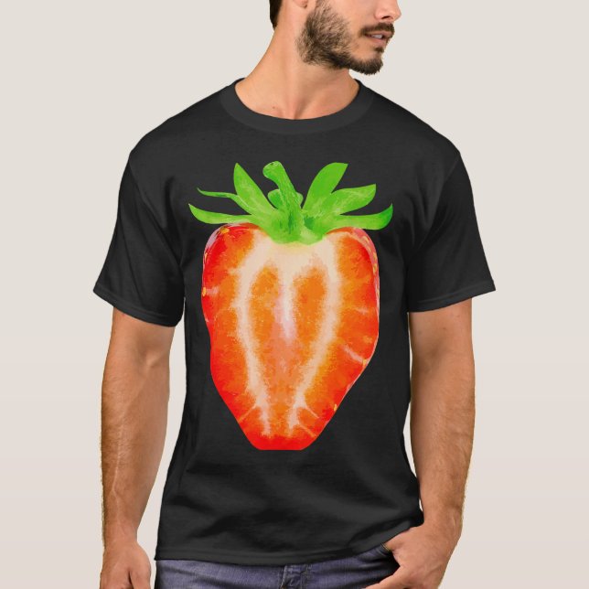 T-shirt Strawberry Shirt Adult Men Women Kids Strawberry C (Devant)