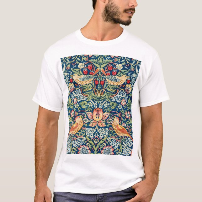 T-shirt Strawberry Thief, William Morris (Devant)