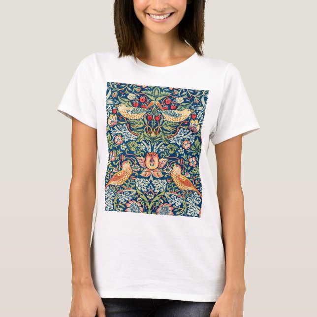 T-shirt Strawberry Thief, William Morris (Devant)