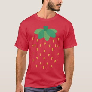 T-shirt strawberry with a red background