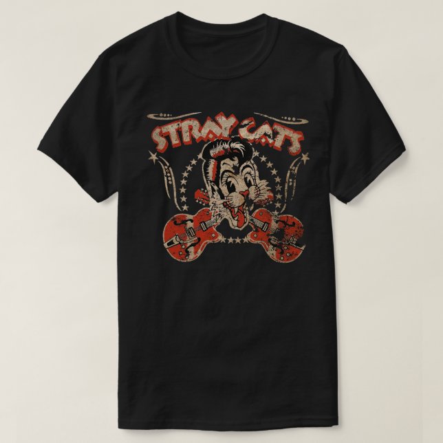 T-SHIRT STRAY CATS VINTAGE EXCLUSIF (Design devant)