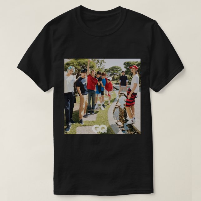 T-shirt Stray Kids GQ SKZ kpop to8 bang chan lee know chan (Design devant)