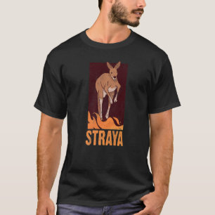 T-shirt Straya Patriotique Australien Kangaroo Australie