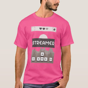 T-shirt Streamers Indie Retro Pixel Graphics Jeu