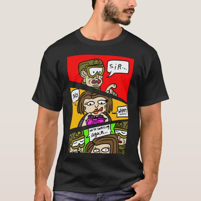 T-shirt Streaming Et Swatting. Twitter. (Devant)