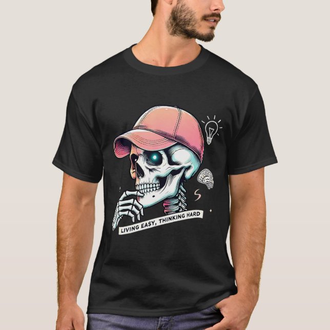 T-shirt Street Smart Skeleton Vivre en toute simplicité, p (Devant)