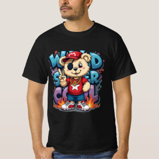 T-shirt Street Style Teddy – Wild Super Cool Graffiti Tee