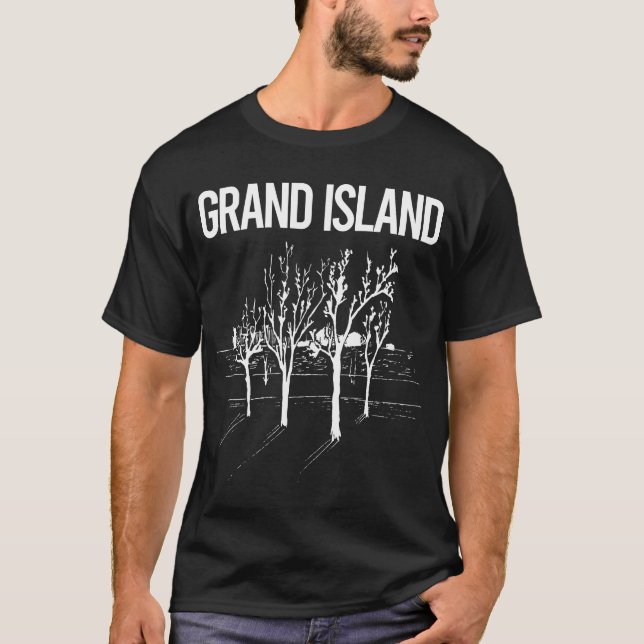 T-shirt Street Trees Grand Island (Devant)