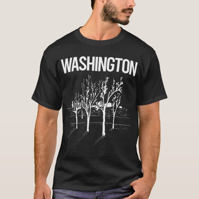 T-shirt Street Trees Washington (Devant)