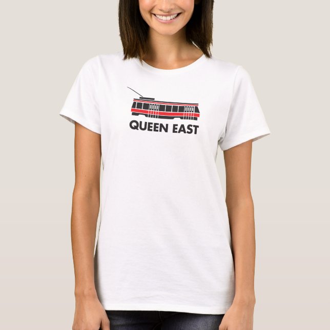T-shirt Streetcar Queen East (Toronto) (Devant)