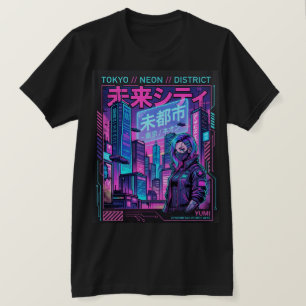 T-Shirt Streetwear Cyberpunk du Quartier Néon de T