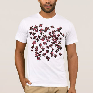 T-Shirt Streetwear Motif Pinceau Abstrait Rouge