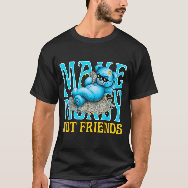 T-shirt Streetwear Retro Matching Gamma Blue Funny Make Mo (Devant)