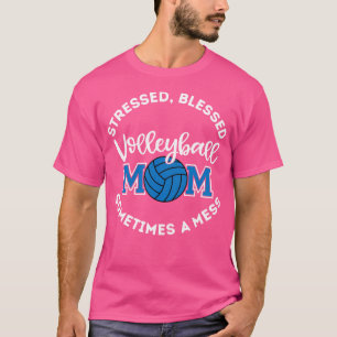 T-shirt Stress Béni Parfois Une Mess Volleyball Maman