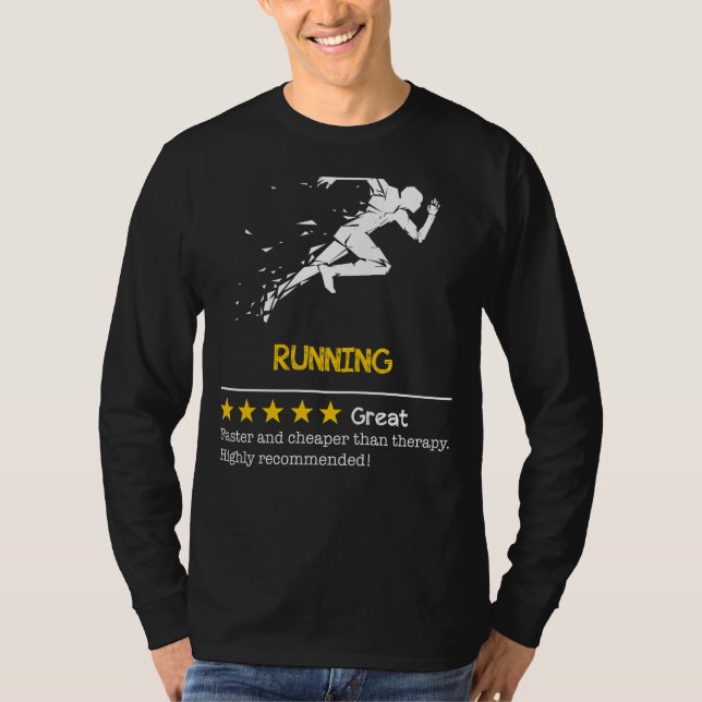 T-shirt Stress : Courir - Moins cher, Plus Rapide, Fun (Devant)