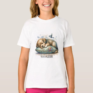 T-shirt Stress De Chiot Reposant Moins