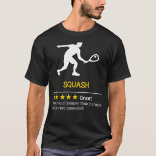 T-shirt Stress de squash avec sourires : Plus rapide, moin