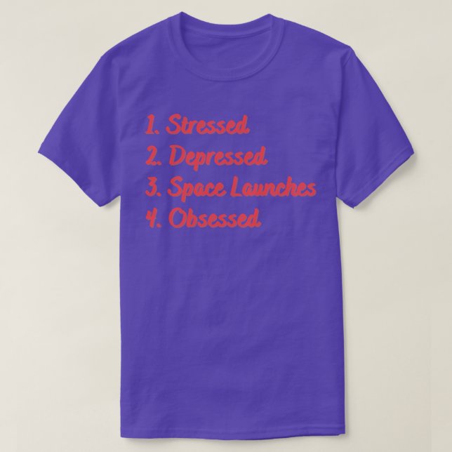 T-shirt Stress Dépressif Lance Espace Obsédé (Design devant)