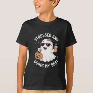 T-shirt Stress Et Faire Mon Meilleur Fantôme Drôle Hallowe