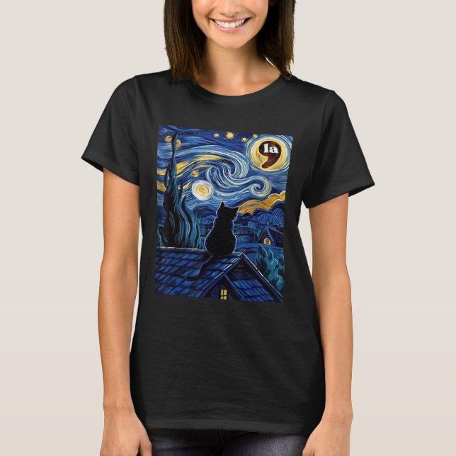 T-shirt Stress Night Black Cat Comma La Kamala Harris 2 (Devant)