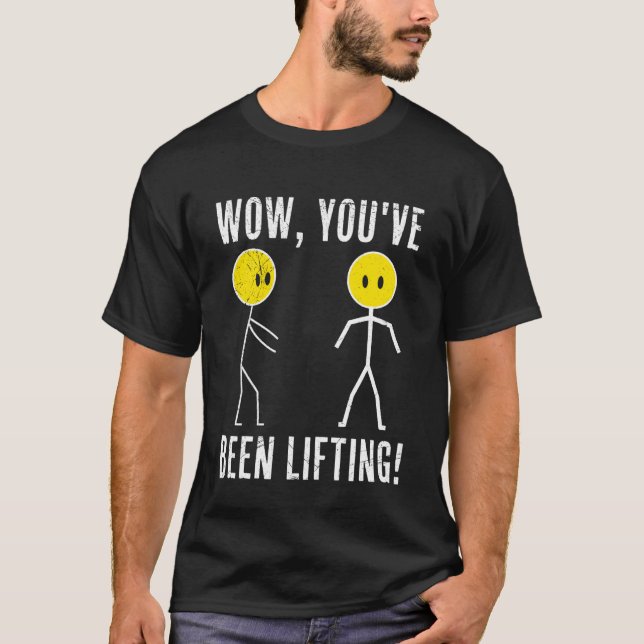 T-shirt Strichmännchen Vous avez soulevé Lustig Gym (Devant)