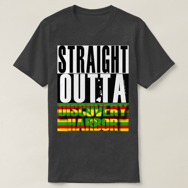 T-shirt Stright Outta Discovery Harbour Hawaii Kanaka Maol (Design devant)
