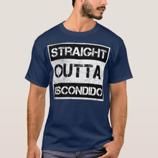 T-shirt Stright Outta Escondido California Vintage Distre