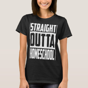 T-shirt Stright Outta Homeschool Graduation Enfants Filles