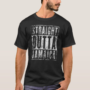 T-shirt Stright Outta Jamaïque Grunge Jamaïcain Hommes Fem