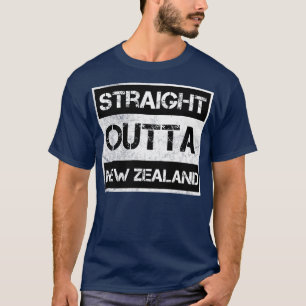 T-shirt Stright Outta Nouvelle-Zélande Voyageur Cadeau Pay