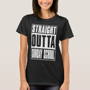 T-shirt Stright Outta Sunday School Enfants Filles Garçons