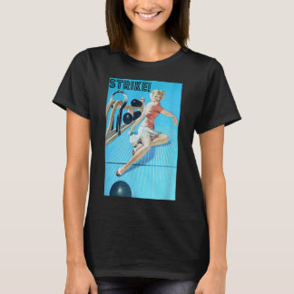 T-shirt Strike! Awesome Retro Vintage Bowling 1007