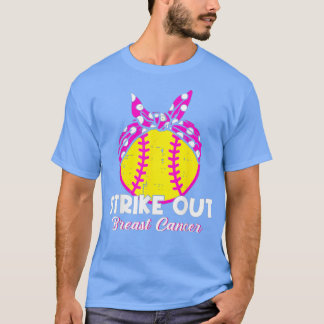 T-shirt Strike Out Breast Cancer Awareness Day Pink Ribbon