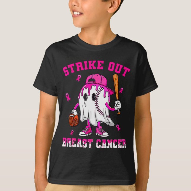 T-shirt Strike Out Breast Cancer Shirt Boy Baseball Drip N (Devant)
