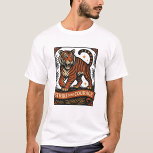 T-shirt Strike Some Courage Tiger Badge