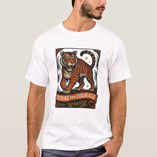 T-shirt Strike Some Courage Tiger Badge
