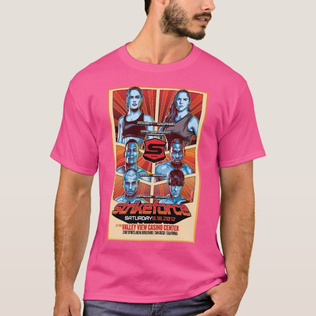 T-shirt Strikeforce Rousey Vs Kaufman (Devant)