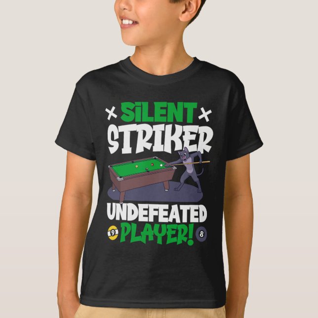 T-shirt Striker Silencieux - Billard Et Chat (Devant)