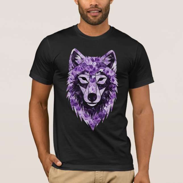 T-shirt Striking Amethyst Wolf (Devant)
