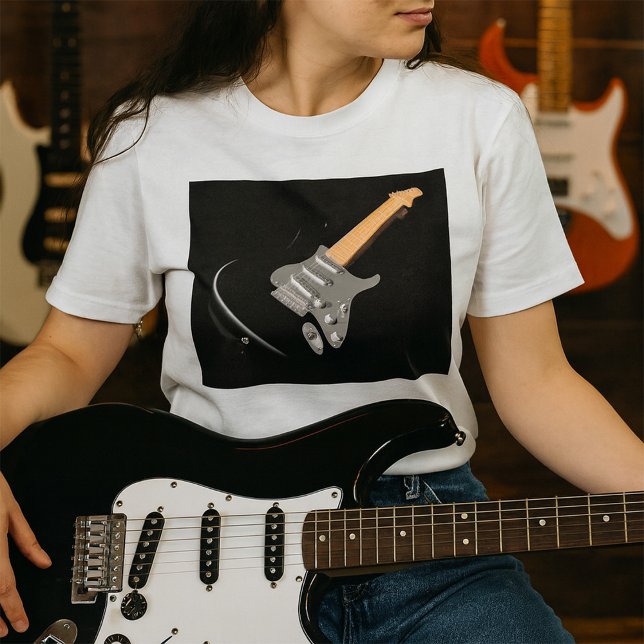 T-shirt Striking Black Electric Guitare instrument de musi (Créateur téléchargé)