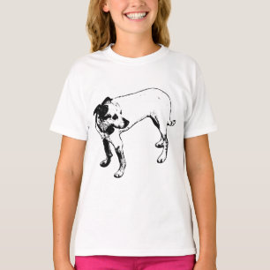 T-shirt Striking Terrier Mix Full Body Profile Tee
