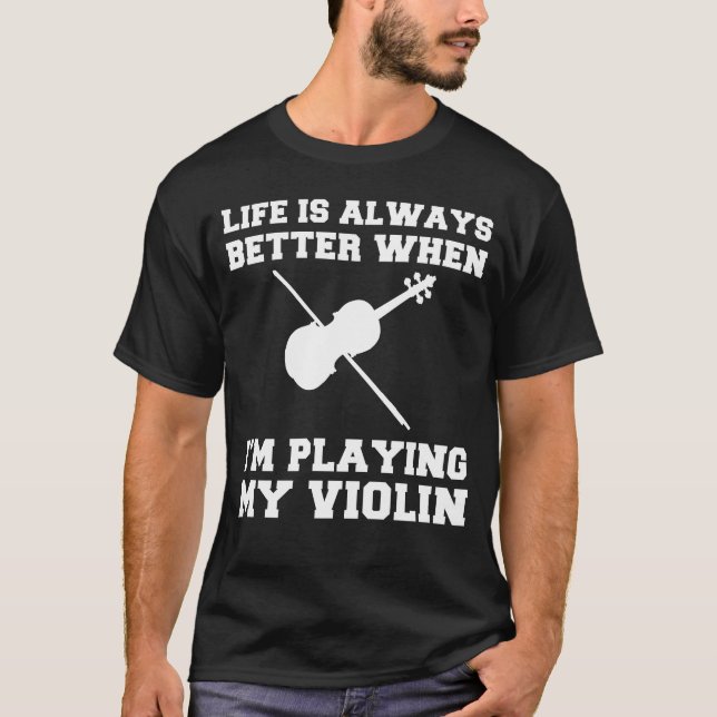 T-shirt Strings of Joy : Lifes Symphony with My Violin! (Devant)