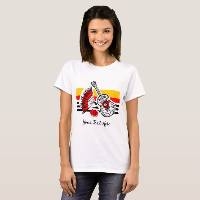 T-shirt Stripe classique Souvenirs espagnol (Devant entier)