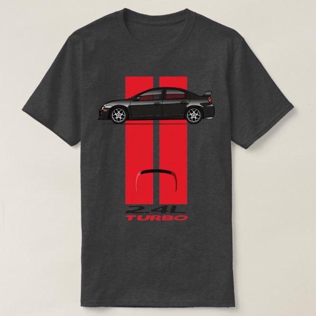 T-shirt Stripes Black Red (Design devant)