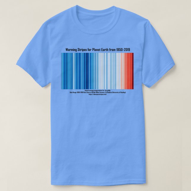 T-shirt Stripes de réchauffement pour la planète de 185020 (Design devant)