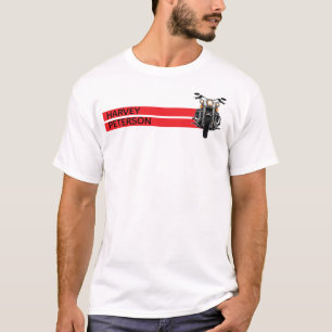 T-shirt STRIPES ROUGES MOTORBIKE Personnalisées