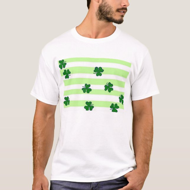 T-shirt stripey shamrock-simple (Devant)